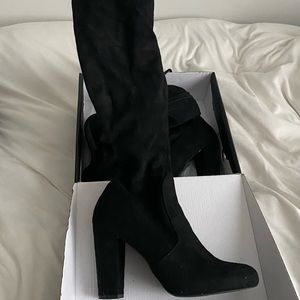 Black Knee High Booties